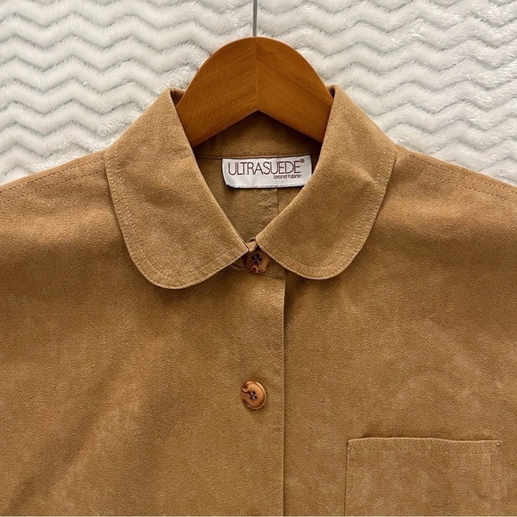 Ultrasuede Camel Dress Women’s S-M Tan Sleeveless Button-Down Midi Vintage - Picture 12 of 13